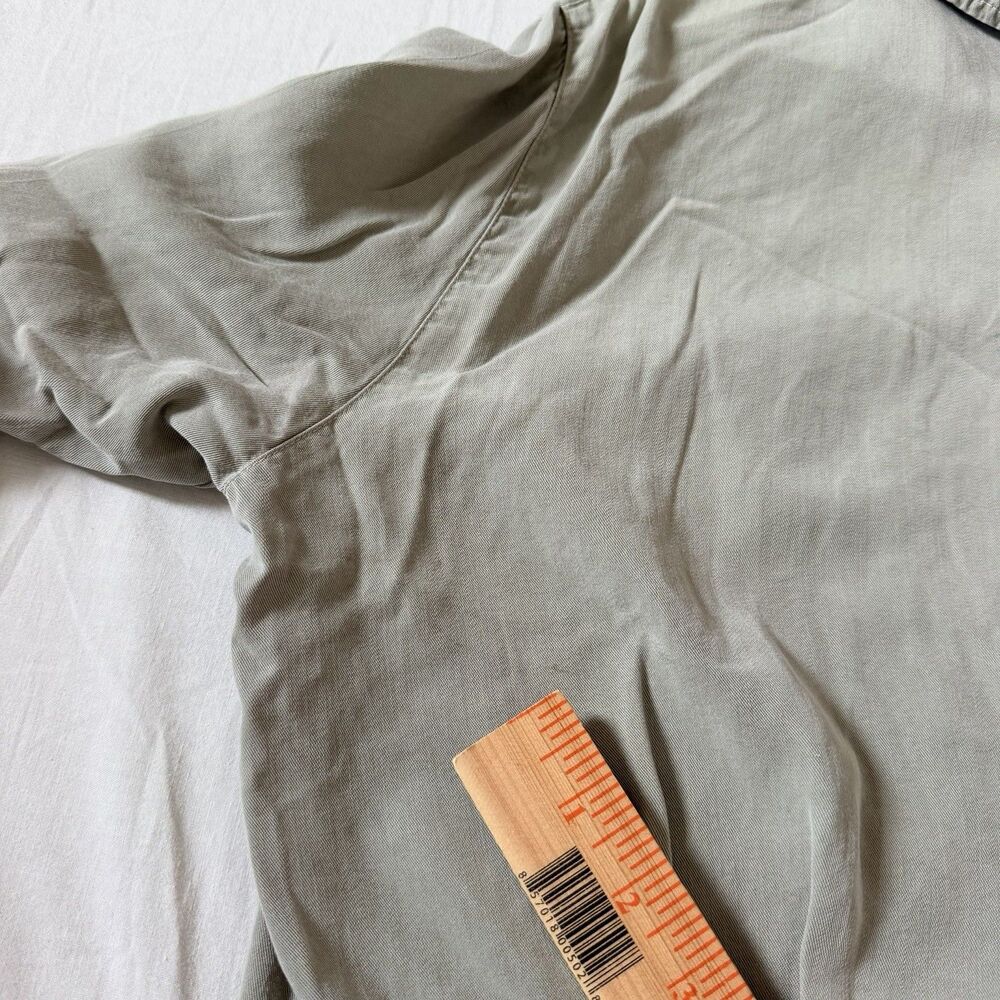 Cut Loose L Sage Green Tencel Jacket Shirt Lightweight USA Made Button FrontBoho - Picture 13 of 14